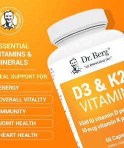 Dr.Berg Vitamin D3 (5,000 IU) + K2 (50 mcg) - 60 capsules