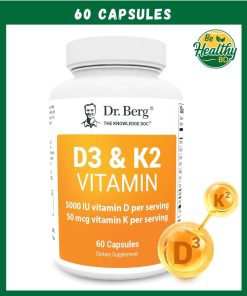 Dr.Berg Vitamin D3 (5,000 IU) + K2 (50 mcg) - 60 capsules