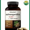 Naturebell Ashwagandha (12,500 mg) with Black Pepper - 240 capsules