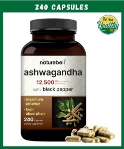 Naturebell Ashwagandha (12,500 mg) with Black Pepper - 240 capsules