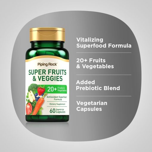 Piping Rock Super Fruits & Veggies - 60 vegetarian capsules