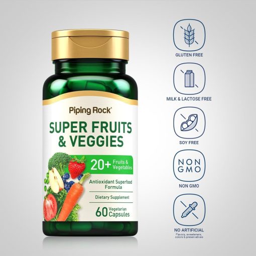 Piping Rock Super Fruits & Veggies - 60 vegetarian capsules