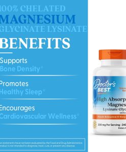 Doctor's Best Magnesium Lysinate Glycinate (200 mg) - 240 tablets