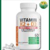 Bronson Vitamin K2 + D3 (10,000 IU - 250 mcg) Extra Strength - 60 capsules