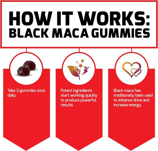 Force Factor Black Maca Gummies Passion Berry - 60 gummies