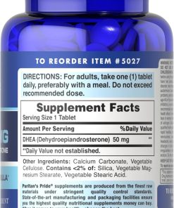 Puritan's Pride DHEA (50 mg) - 100 tablets