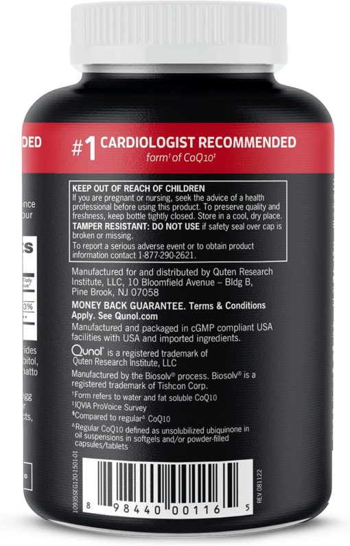 Qunol Ultra CoQ10 (100 mg) - 60 softgels