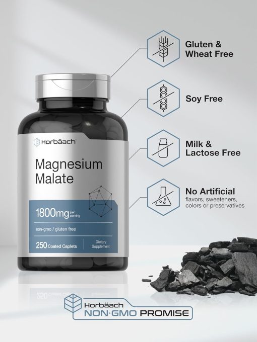 Horbaach Magnesium Malate (1,800 mg) - 250 caplets