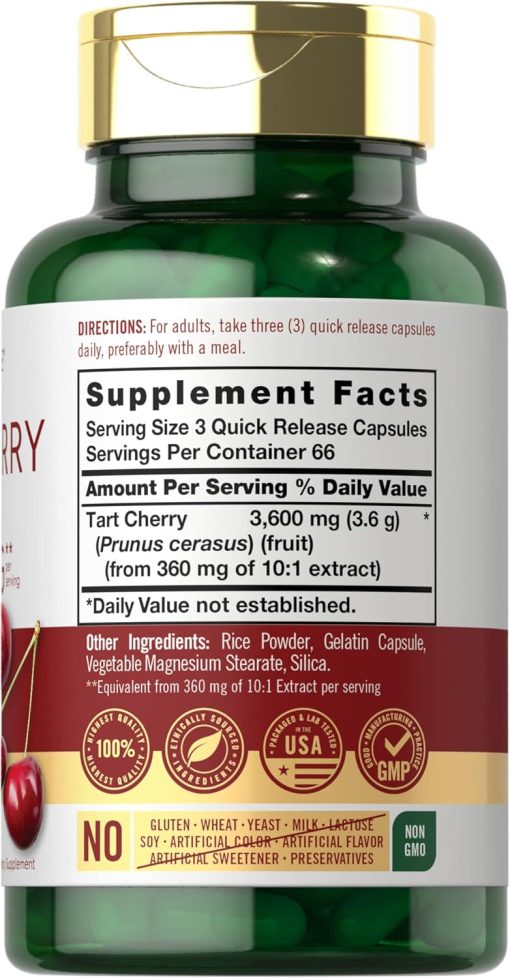 Carlyle Tart Cherry Extract (10,500 mg) - 200 capsules
