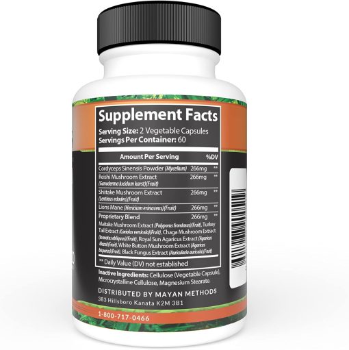Mayan Methods Mushroom 10X - 120 capsules