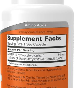 Now 5-HTP (50 mg) - 30 veg capsules