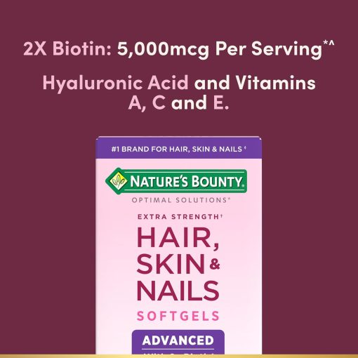 Nature's Bounty Hair, Skin & Nails Advanced with Biotin (5,000 mcg) - 150 softgels