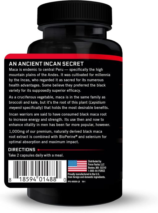 Force Factor Black Maca - 60 capsules