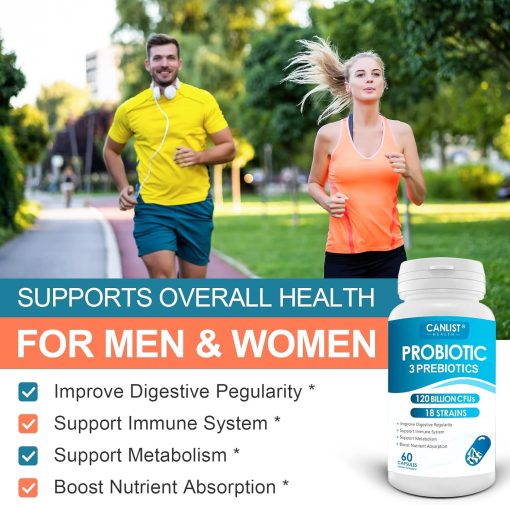 Canlist Health Probiotic 3 Prebiotics (120 Billion CFU) - 60 capsules