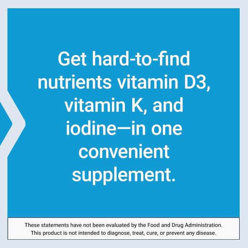 Life Extension Vitamins D and K with Sea-Iodine - 60 capsules