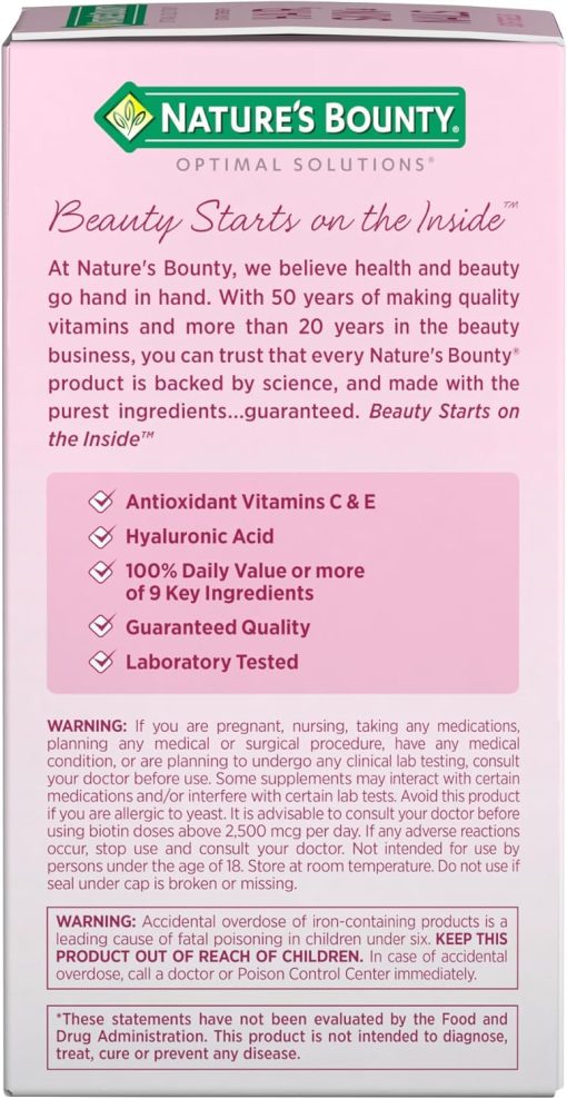 Nature's Bounty Hair, Skin & Nails Advanced with Biotin (5,000 mcg) - 150 softgels