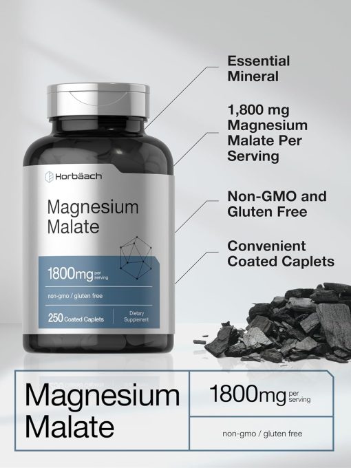 Horbaach Magnesium Malate (1,800 mg) - 250 caplets
