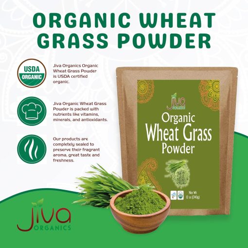 Jiva Organics Wheat Grass Powder - 340 gram