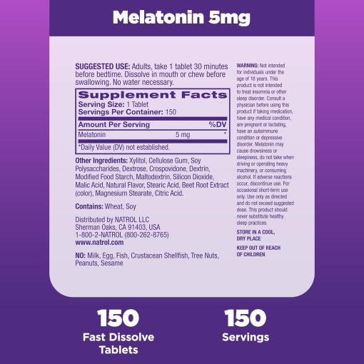 Natrol Melatonin (5 mg) Fast Dissolve - 150 tablets