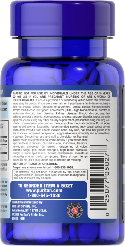 Puritan's Pride DHEA (50 mg) - 100 tablets