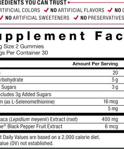 Force Factor Black Maca Gummies Passion Berry - 60 gummies