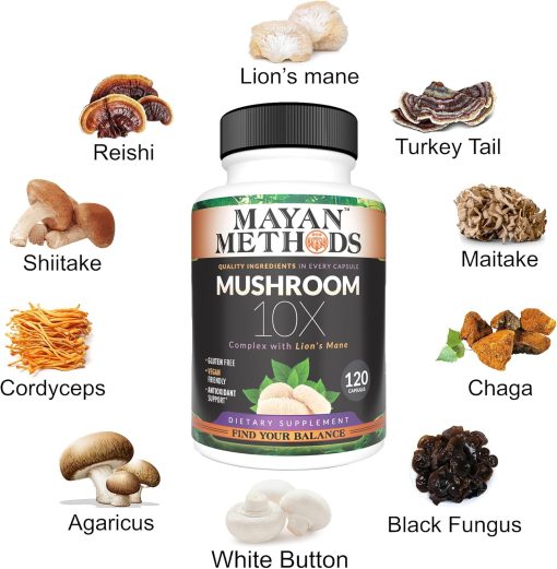 Mayan Methods Mushroom 10X - 120 capsules