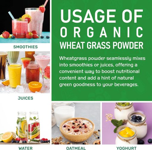 Jiva Organics Wheat Grass Powder - 340 gram