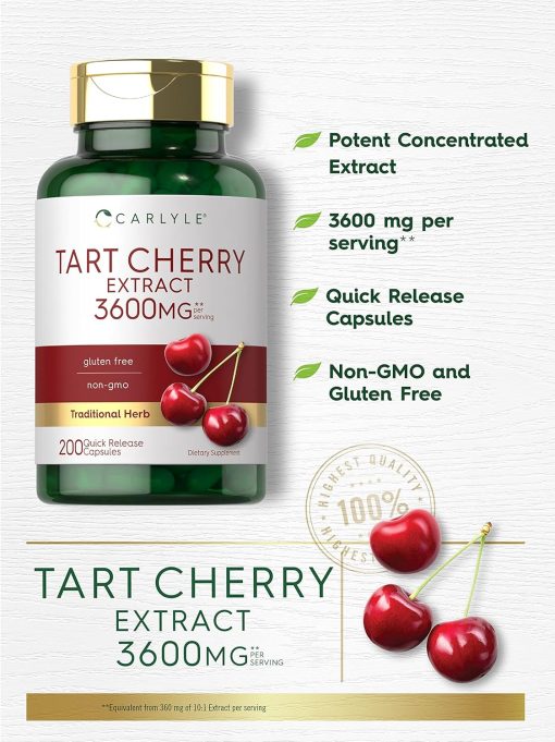 Carlyle Tart Cherry Extract (10,500 mg) - 200 capsules