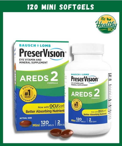 Bausch + Lomb PreserVision AREDS 2 Eye Vitamin & Mineral - 120 mini softgels