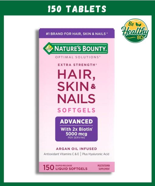 Nature's Bounty Hair, Skin & Nails Advanced with Biotin (5,000 mcg) - 150 softgels