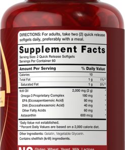 Carlyle Antartic Krill Oil (2,000 mg) Omega-3 with Astaxanthin - 120 softgels