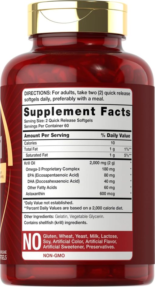 Carlyle Antartic Krill Oil (2,000 mg) Omega-3 with Astaxanthin - 120 softgels