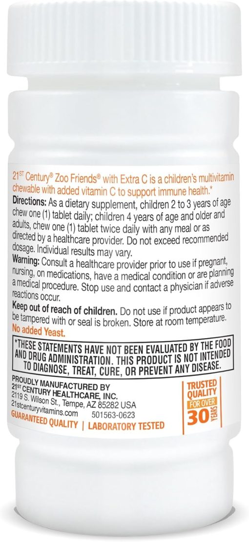 21st Century Children's Multivitamin Immune Health Support - 60 chewable tablets