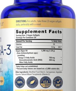 Carlyle Vegan Omega-3 Algae Oil (1290 mg) - 60 softgels