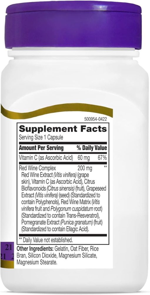 21st Century Resveratrol Red Wine Extract - 90 capsules