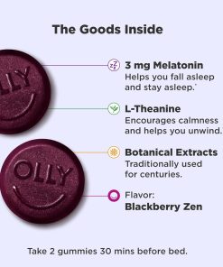 Olly Sleep Melatonin, L-Theanine & Botanicals - 50 gummies