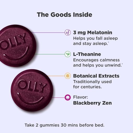 Olly Sleep Melatonin, L-Theanine & Botanicals - 50 gummies