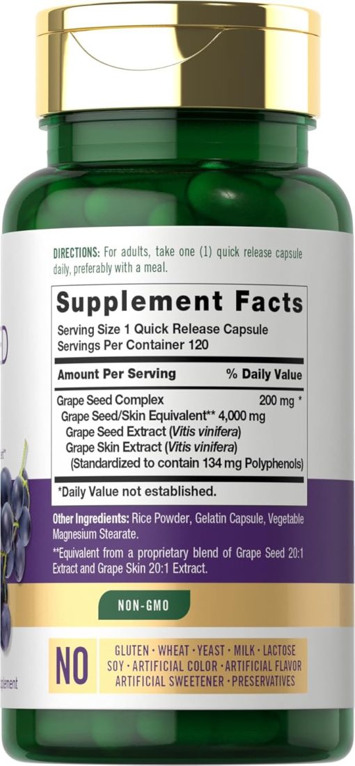 Carlyle Grape Seed Extract Complex (4,000 mg) - 120 capsules