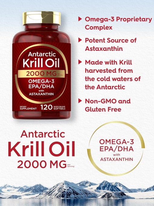 Carlyle Antartic Krill Oil (2,000 mg) Omega-3 with Astaxanthin - 120 softgels