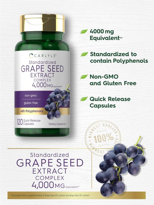 Carlyle Grape Seed Extract Complex (4,000 mg) - 120 capsules