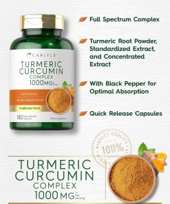 Carlyle Turmeric Curcumin Complex (1,000 mg) - 180 capsules