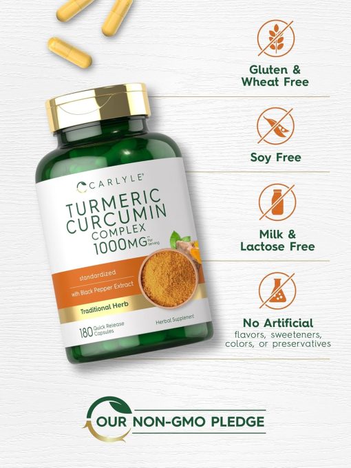 Carlyle Turmeric Curcumin Complex (1,000 mg) - 180 capsules