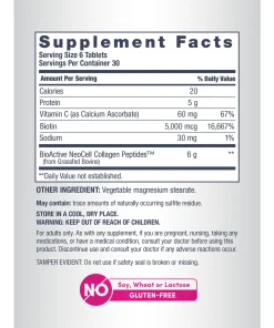 Neocell Collagen Peptides + Vitamin C & Biotin (6,000 mg) Grassfed - 180 tablets