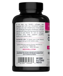 Neocell Collagen Peptides + Vitamin C & Biotin (6,000 mg) Grassfed - 180 tablets