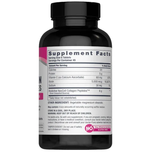 Neocell Collagen Peptides + Vitamin C & Biotin (6,000 mg) Grassfed - 270 tablets