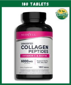 Neocell Collagen Peptides + Vitamin C & Biotin (6,000 mg) Grassfed - 180 tablets