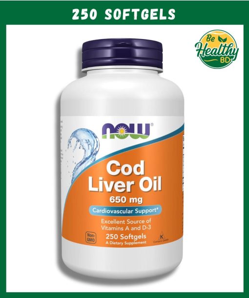 Now Cod Liver Oil (650 mg) - 250 softgels