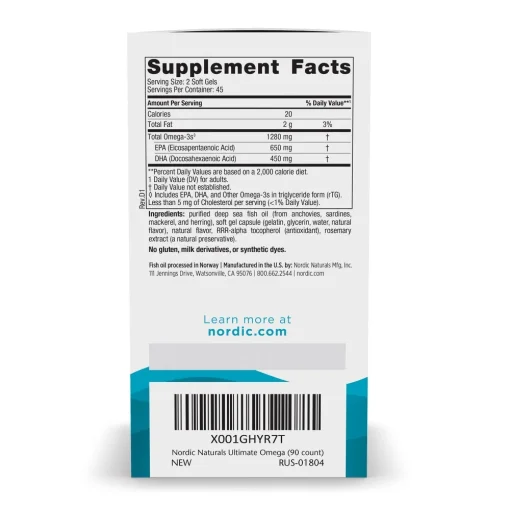 Nordic Naturals Ultimate Omega-3 (1280 mg) - 90 softgels