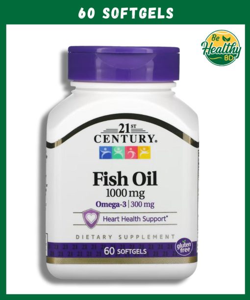 21st Century Fish Oil (1,000 mg) Omega-3 (300 mg) - 60 softgels