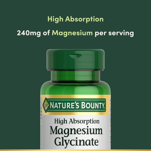 Nature's Bounty Magnesium Glycinate (240 mg) High Absorption - 120 capsules